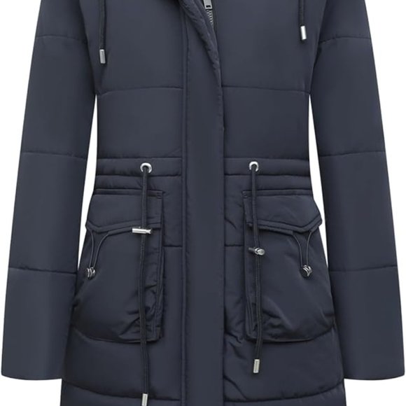 Women's Long Winter Puffer Coat‎ Waterproof Warm Maxi Down Jacket  Removable - Picture 3 of 8